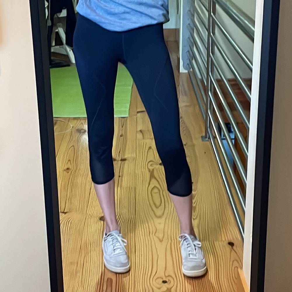 GapFit mesh panel legging Gap black eclipse workout leggings sheer cutout crop